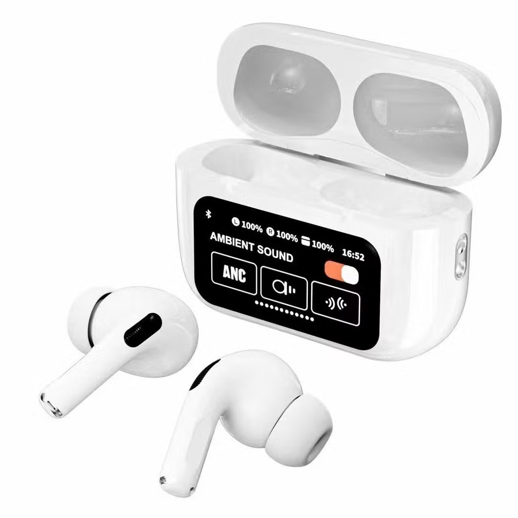 Airpods A9 Pro TWS Wireless Earbuds- 5.3 – Bluetooth - Waterproof - Touch Screen - ANC & ENC - with Mic – Ideal for Xiaomi and iPhone – Premium Sound and Comfort