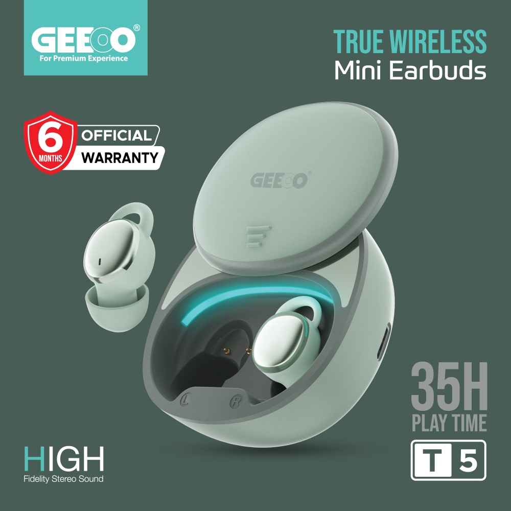 Geeoo T5 TWS Touch Control Mini Earbuds
