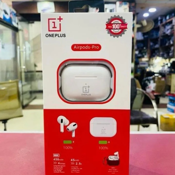 Oneplus Airpods Pro TWS BT Version 5.0 450mAh long lasting Battery - Bluetooth Headphone