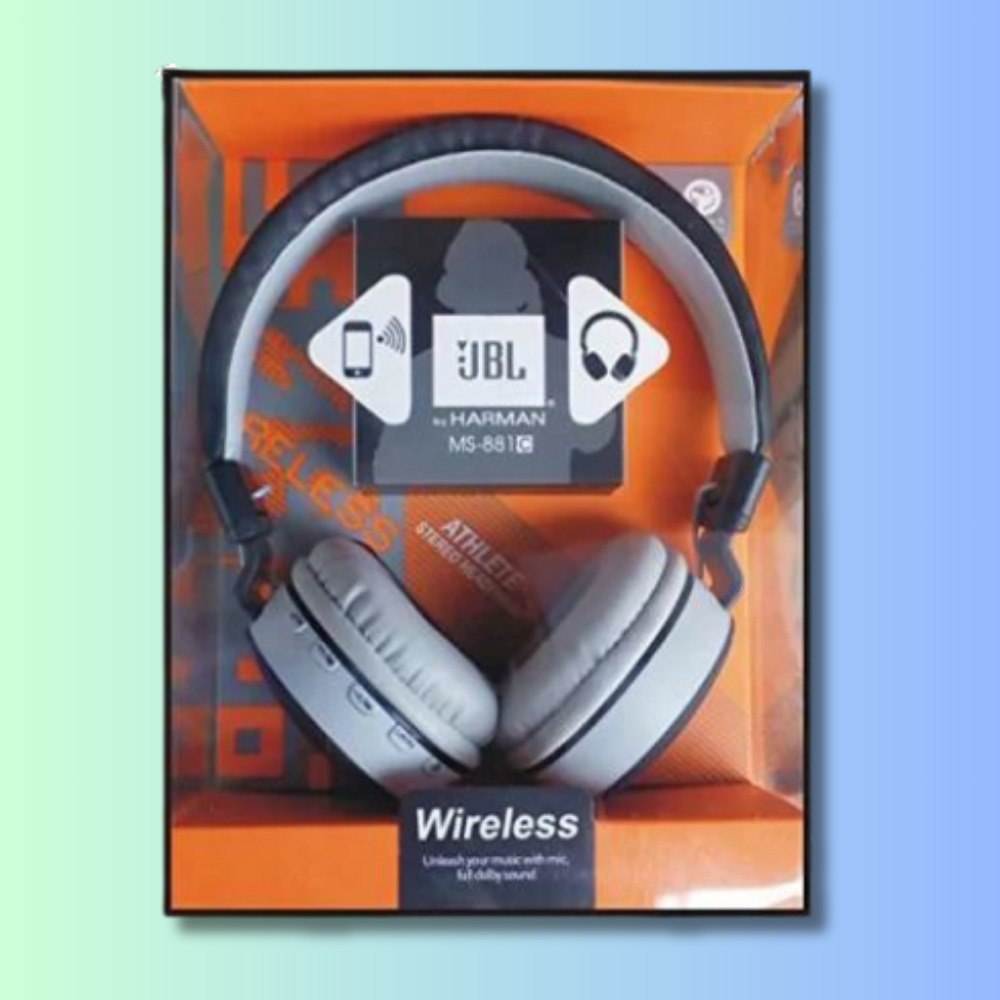 JBL MS-881A Original Premium Quality Wireless Bluetooth headphones for android –samsung / realme / oppo / vivo / iphone / walton / techno / xiaomi / nokia / laptop all device supported with premium quality