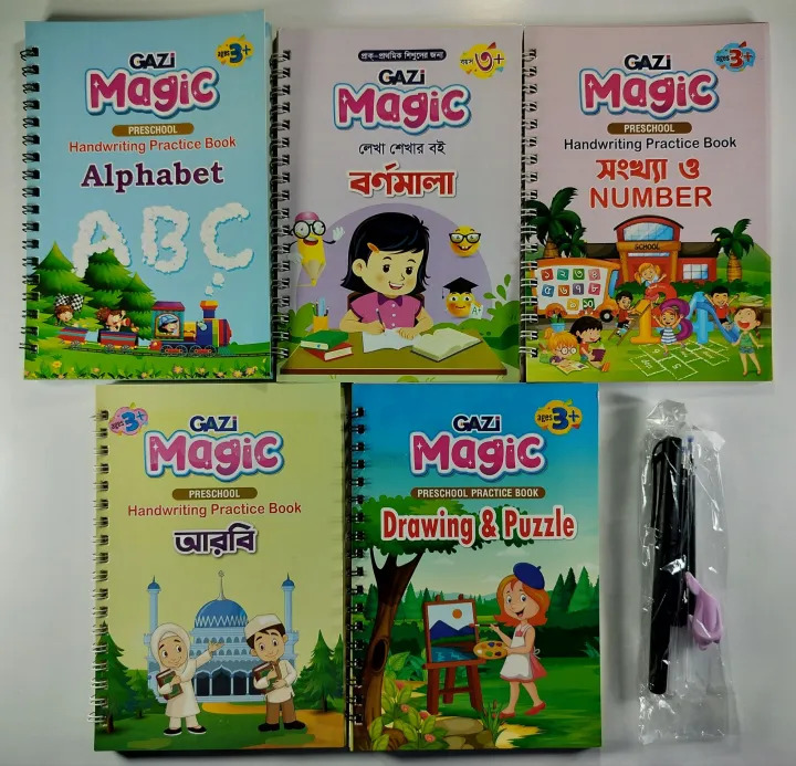Magic Handwriting Practice Book For kids 5 PCS Set